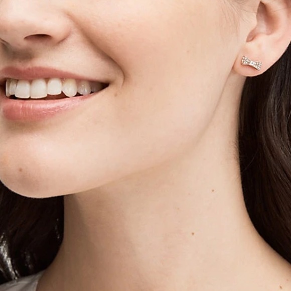 New Kate Spade Gold Ready Set Bow Earrings - Picture 3 of 4